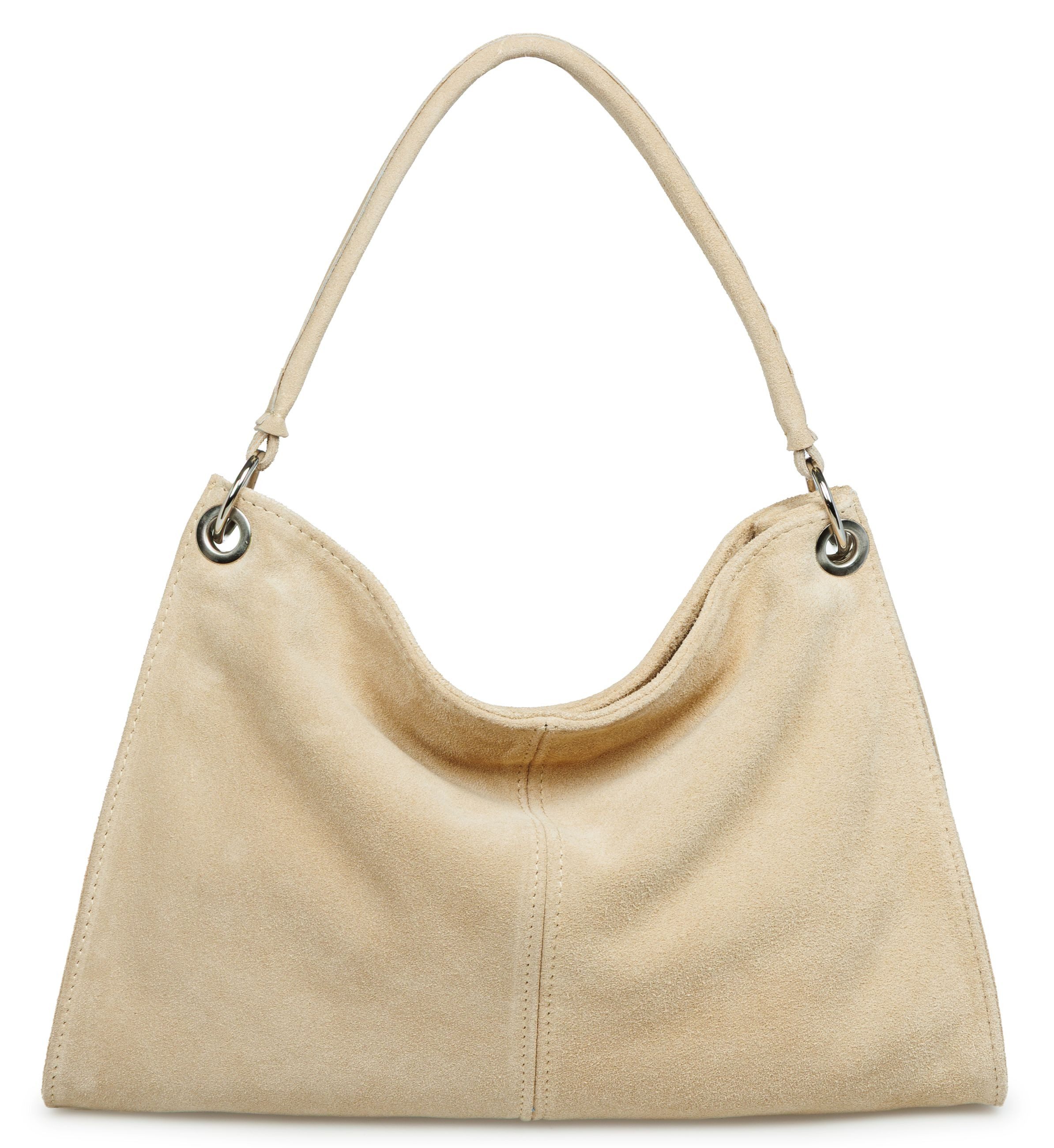 Schultertasche Damen Veloursleder Handtasche Klassisch - PREMIUM LINE - Modell No.838