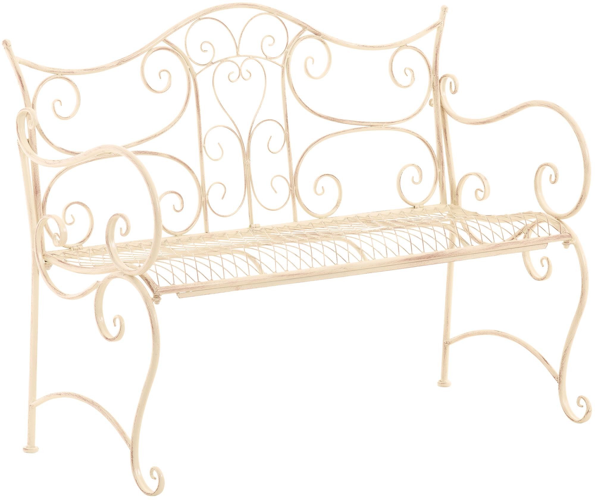 furnicato Gartenbank Tara 113x47x89 cm antik-creme (1-St)