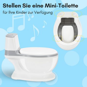 Randaco Toilettentrainer Baby-Toilettensitz Kinder Töpfchen Kindertoilette Potty mit Spülsound, Kindertoilette