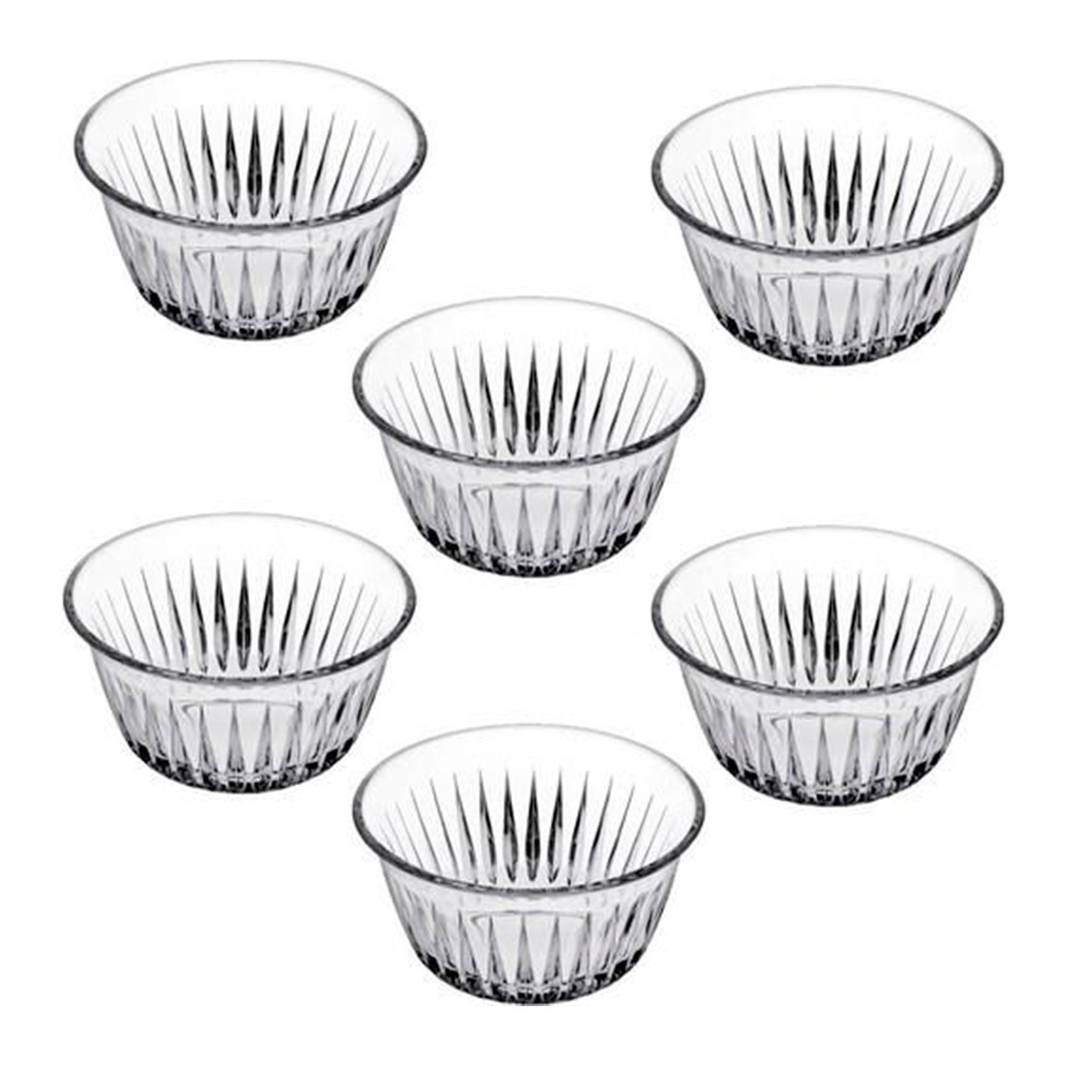 Schüssel Frezya Glasschüssel 6er Set Ø10x5cm Schale Dessertschale transparent