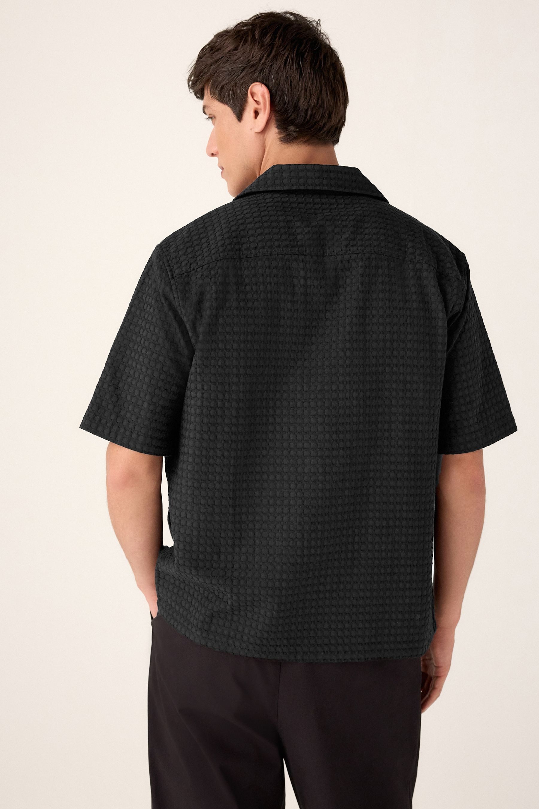 Next Kurzarmhemd Kurzarmshirt Waffelstruktur aus 100 % günstig online kaufen
