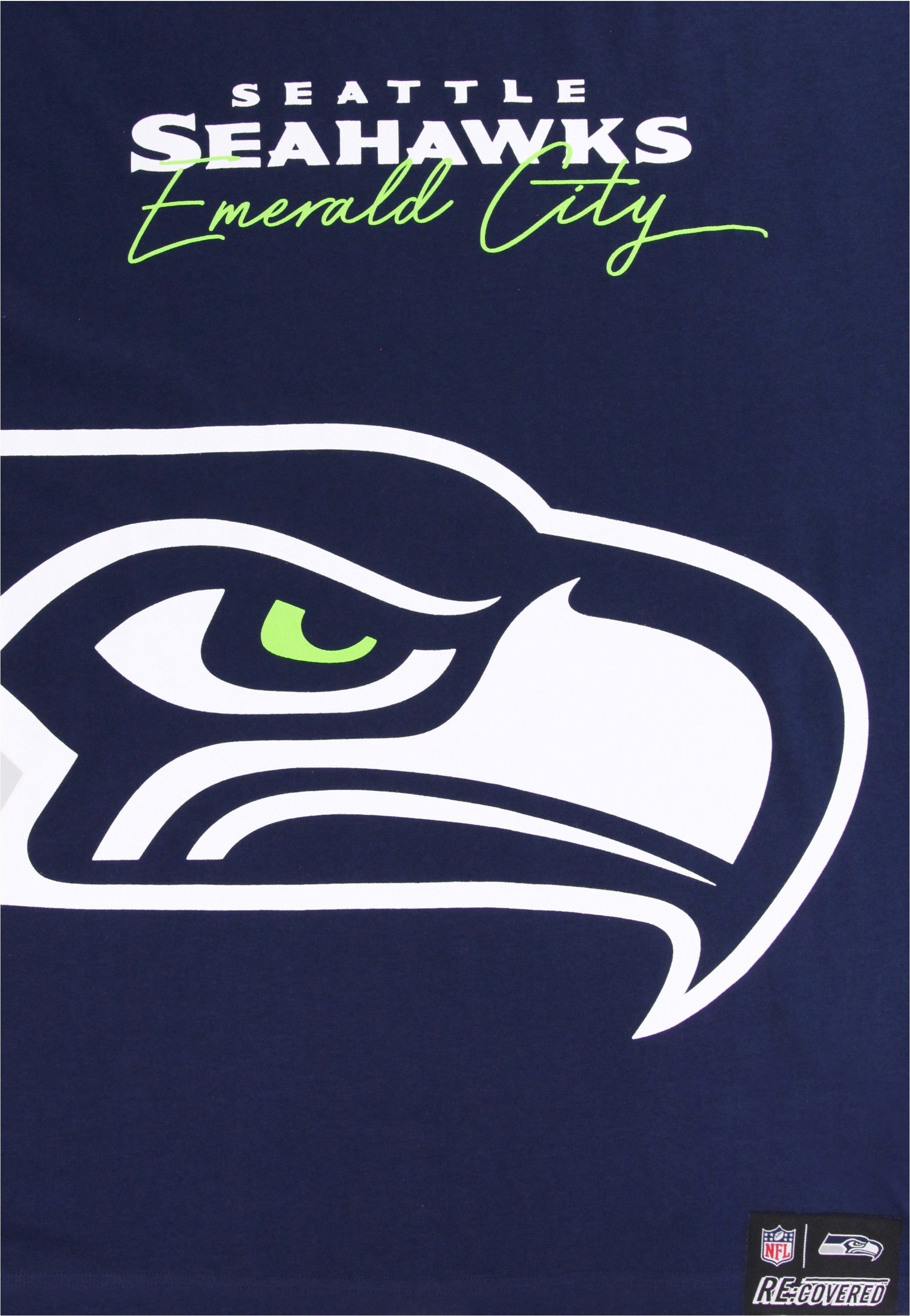 Recovered T-Shirt NFL Seahawks Seattle Cut and Sew Oversized für alle Seattle Seahawks-Fans