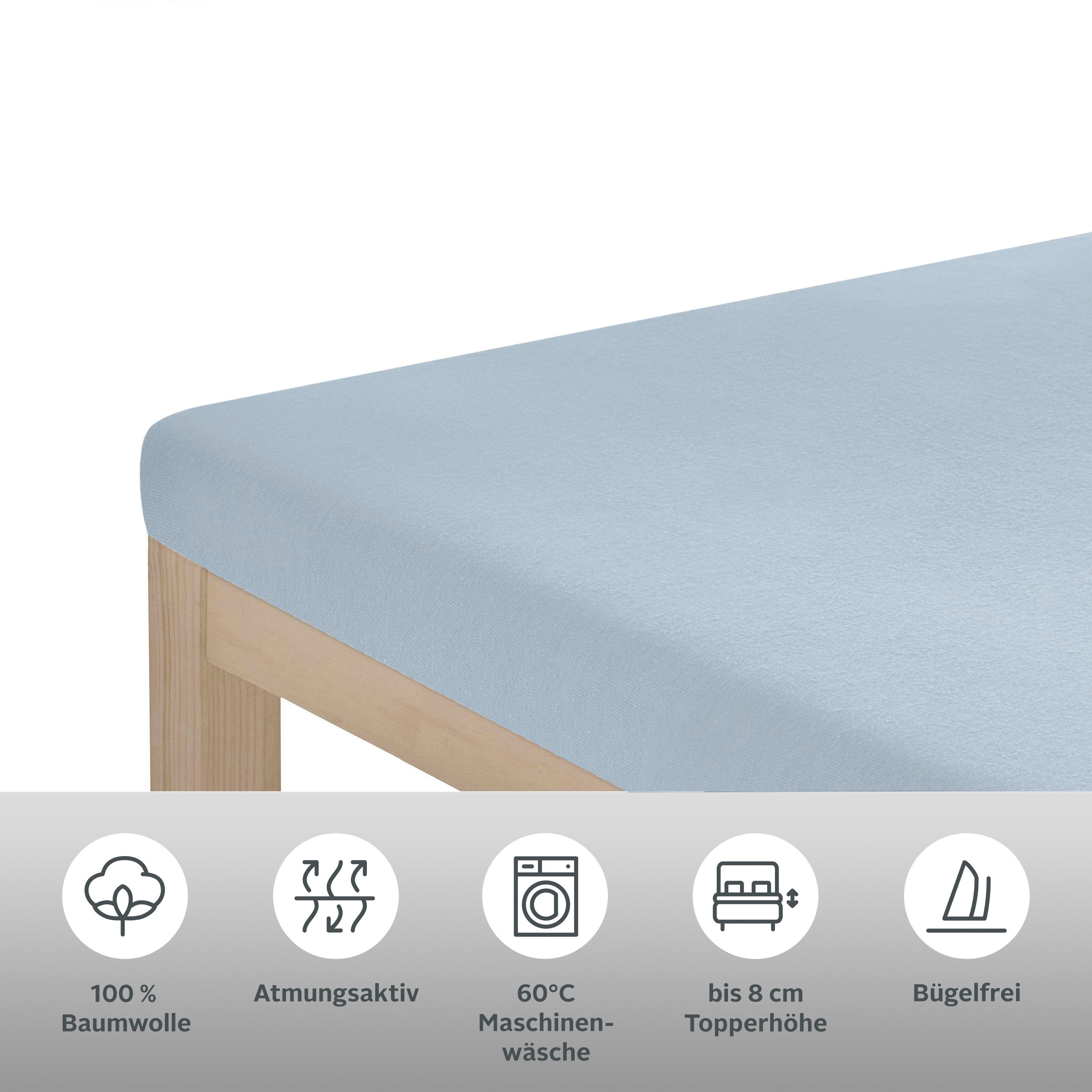OTTO home Spannbettlaken Physalis Topper COMFORT, Jersey, Gummizug: rundum, (1 Stück), bis 10 cm Höhe, Bettlaken, Laken, in Comfort & Premium Qualität – Bild 3 von 4