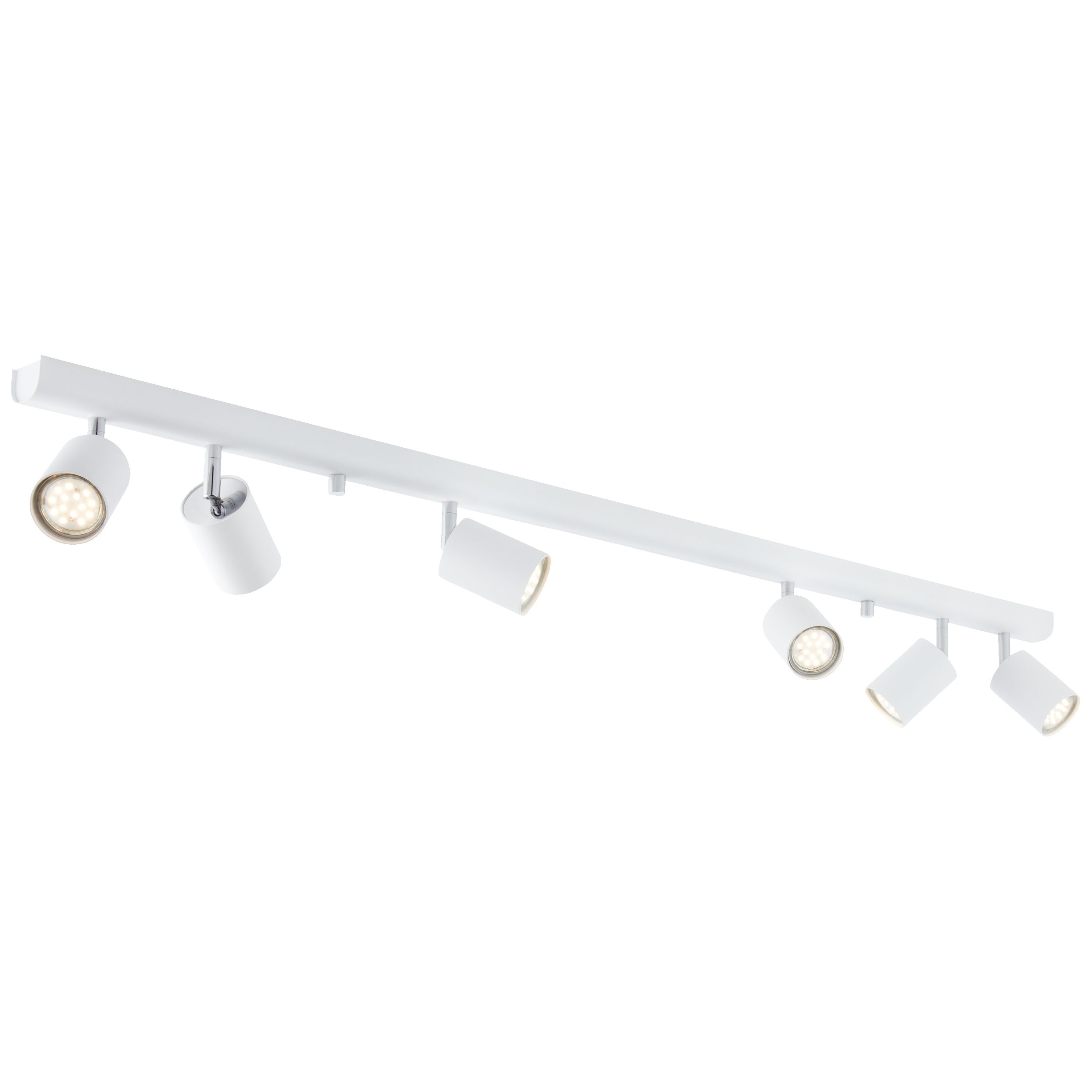 Lightbox Deckenstrahler, ohne Leuchtmittel, 6 flammiger Deckenstrahler, Spotbalken, schlichtes Design, schwenkbar