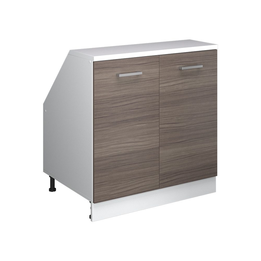 Vicco Kommode Rion, Edelgrau/Weiß, 80 x 81.6 cm mit 2 Türen, Schrankkorpus 60 c... (1 St)