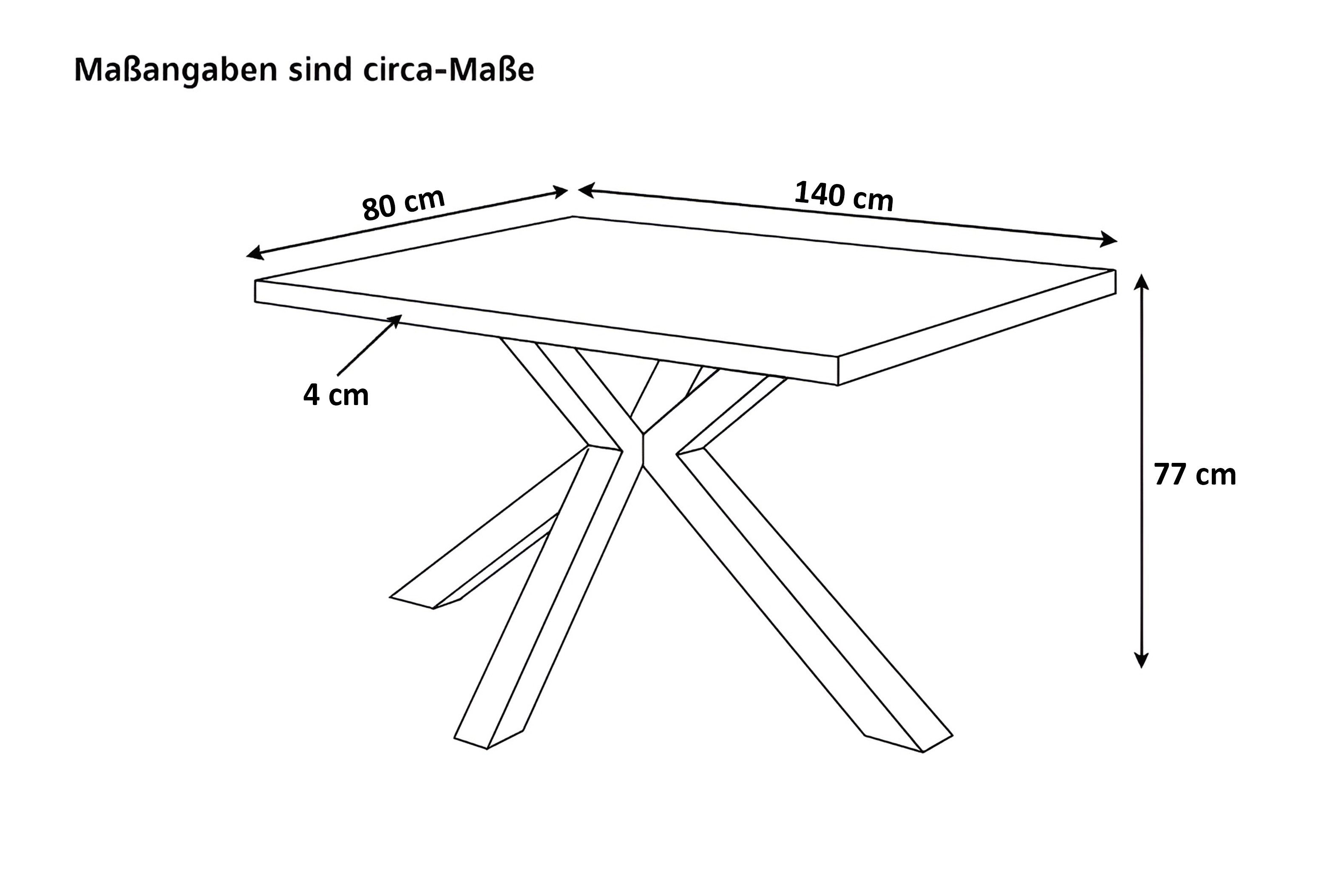 SAM® Esstisch Juliane, Holz Wildeiche-Optik, verschiedene günstig online kaufen