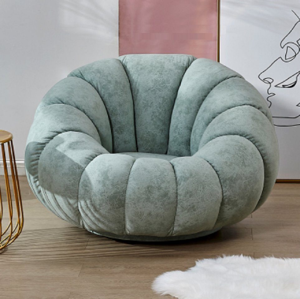 JVmoebel Sessel Sessel in Einsitzer Made Grau Europe Textil (1-St., Sofa Luxus Lougne Designer Neu Sessel)