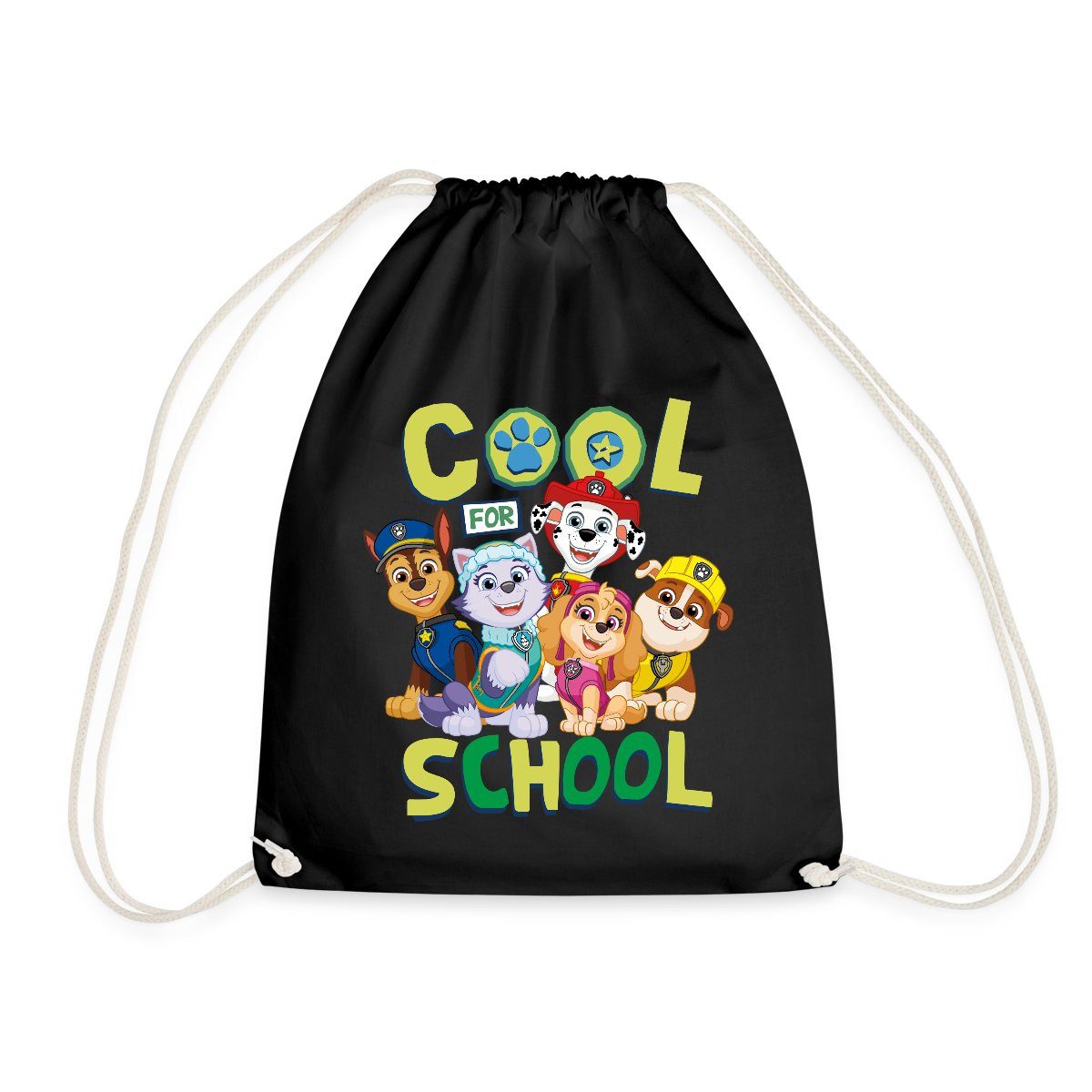 Spreadshirt Turnbeutel Paw Patrol Hauptcharaktere Cool For School Turnbeutel (1-tlg)