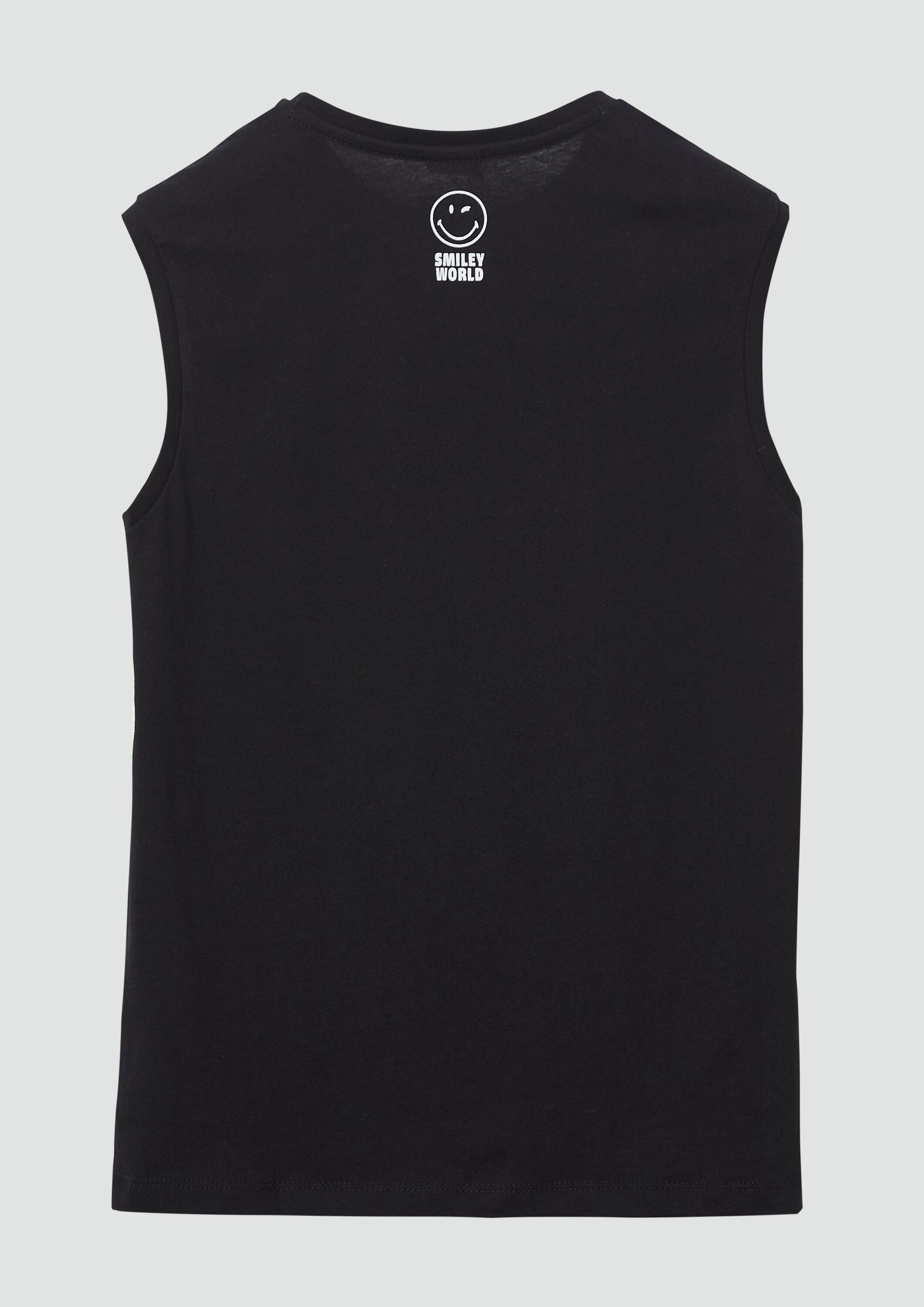 s.Oliver Muskelshirt T-Shirt Ärmlloses Shirt mit Smiley®-Print