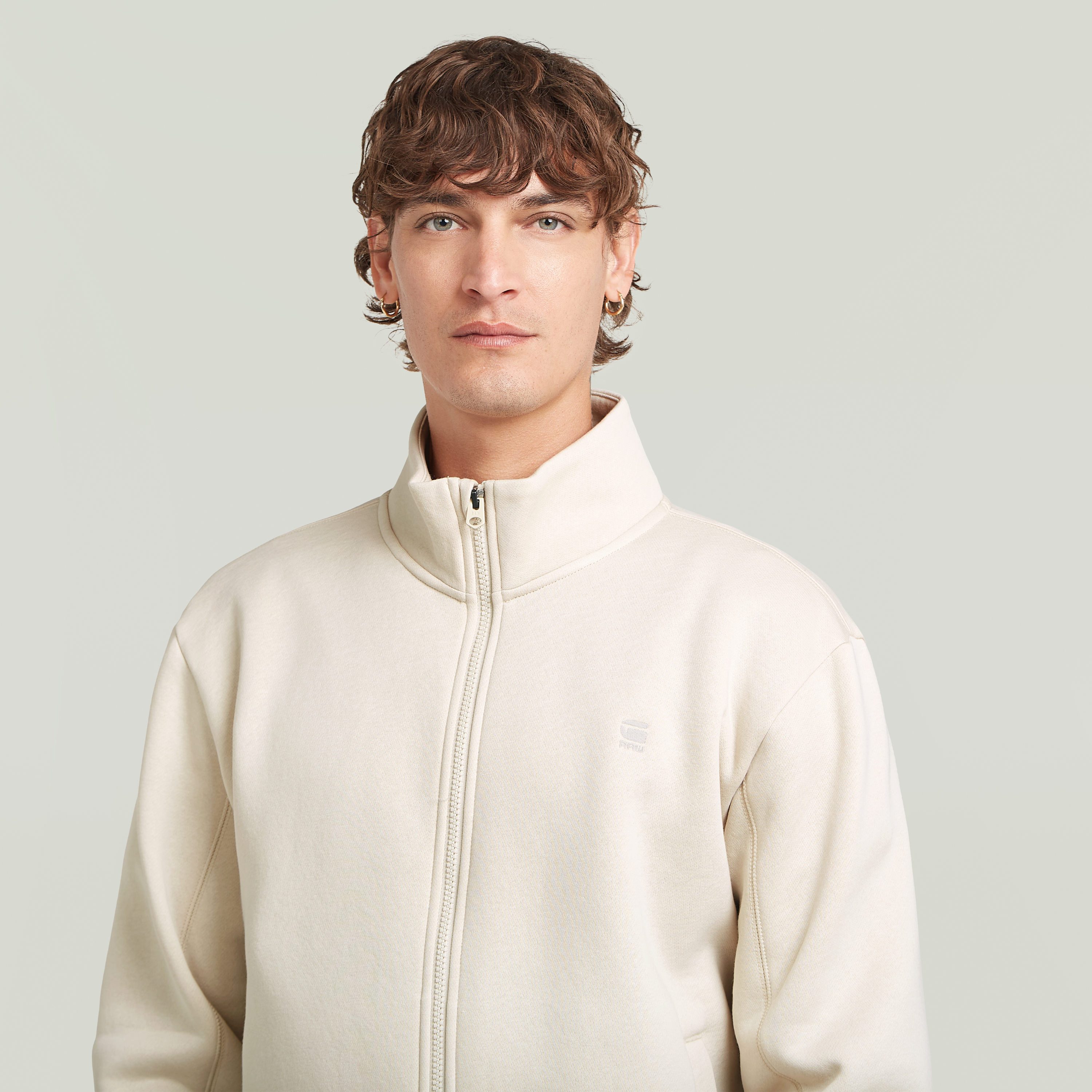 G-STAR Sweatjacke mit Logostickerei auf der Brust