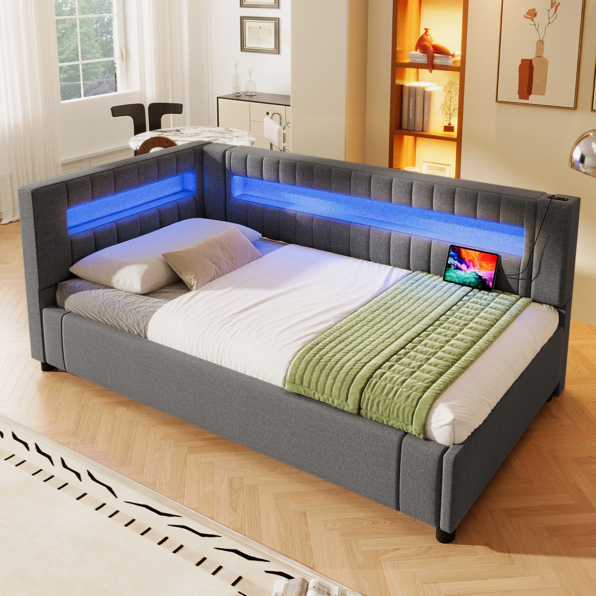 Odikalo Schlafsofa Stauraumbett Daybett Tagesbett USB günstig online kaufen