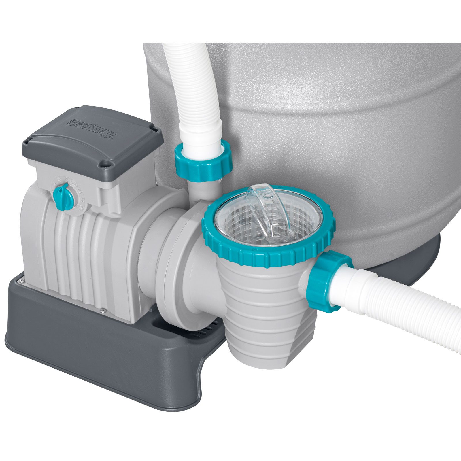 Bestway Sandfilteranlage Sandfilteranlage mit Zeitschaltuhr 8.327 l/h, 280 W 58499 Modell 2025 (Komplett-Set, 1 St., Filteranlage 58499)