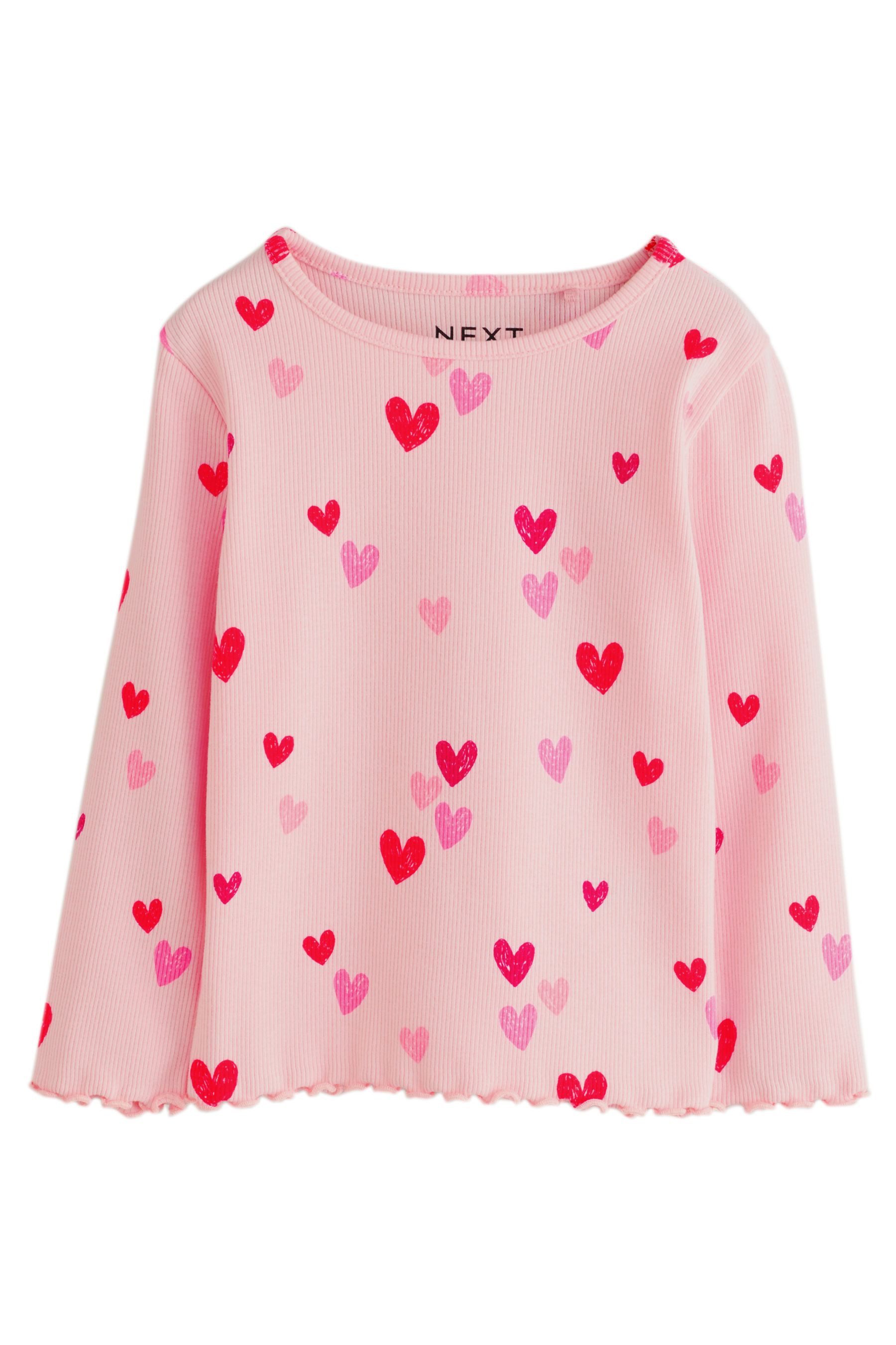 Next Leggings Geripptes Langarm-T-Shirt (1-tlg) günstig online kaufen