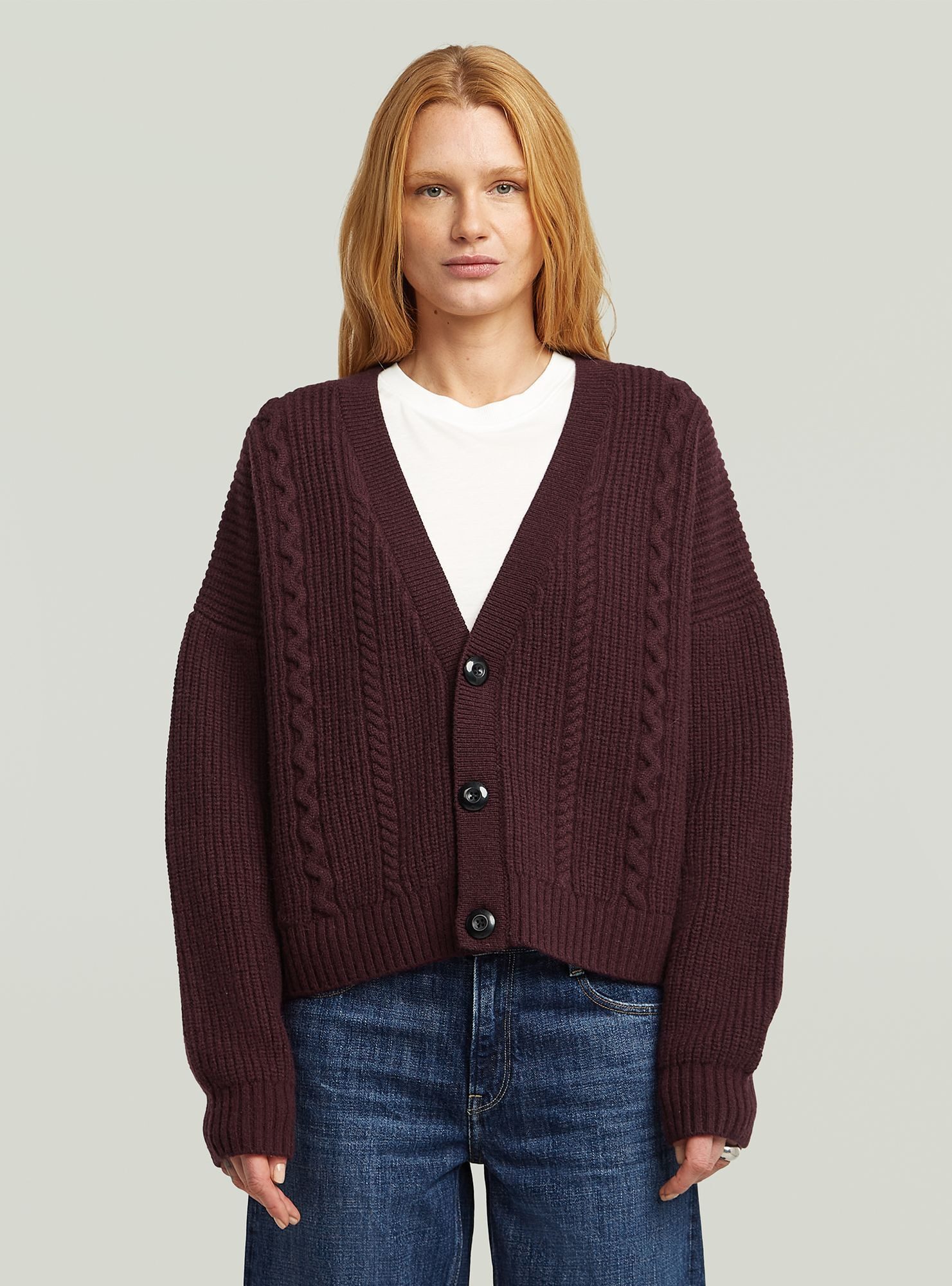 G-STAR Cardigan Cable Cropped Cardi Knit