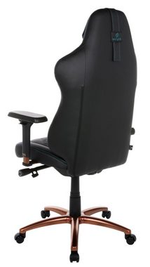 HIVAR Gaming-Stuhl ORBICAL ONYX, Sitztiefenverstellung, höhenverstellbare Rückenlehne, Lordosenstütze, 4D Armlehnen, Wippwiderstand, Synchronmechanik, TÜV geprüft, Belastbarkeit 130 kg