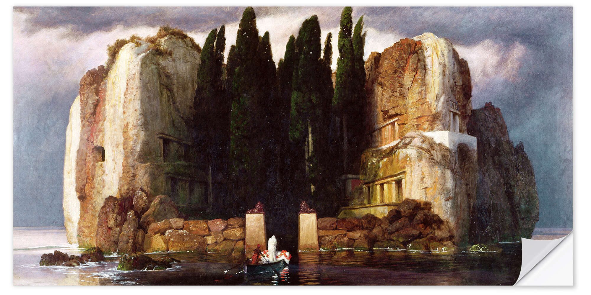 Posterlounge Wandbild Die Toteninsel, Arnold Böcklin, erhältlich als Poster, Leinwandbild, Wandsticker oder Acrylglasbild