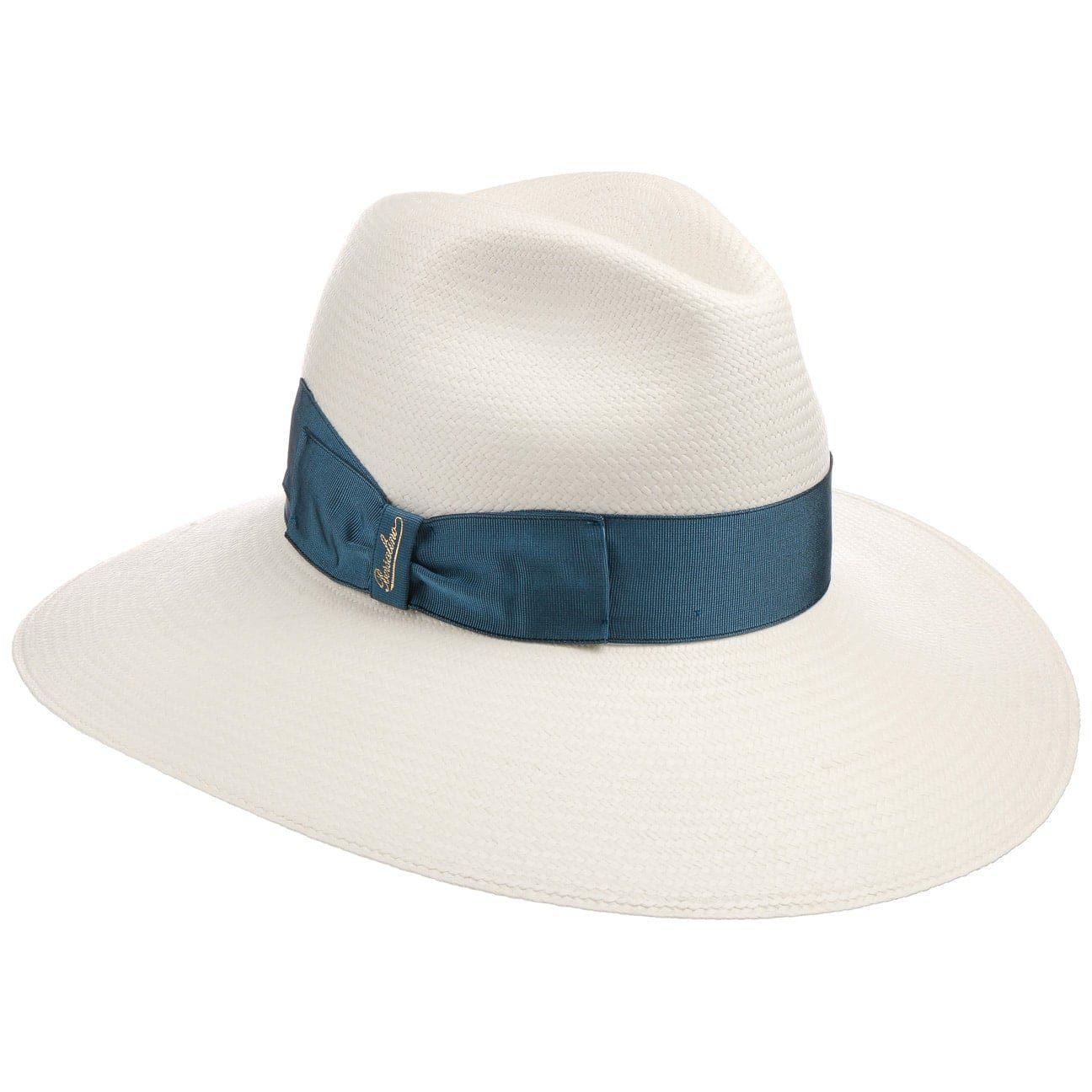 Borsalino Sonnenhut (1-St) Strohhut mit Ripsband, Made in Italy