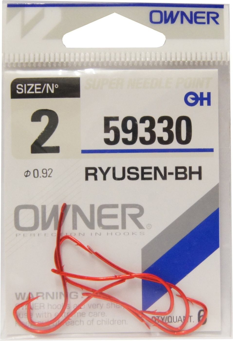 Owner Hooks Wurmhaken Owner Wurmhaken Plättchen rot