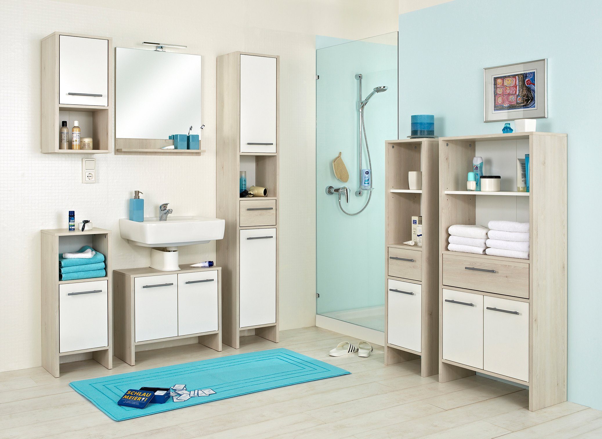 Saphir Waschbeckenunterschrank Quickset 350 Unterbeckenschrank, 62 cm breit günstig online kaufen