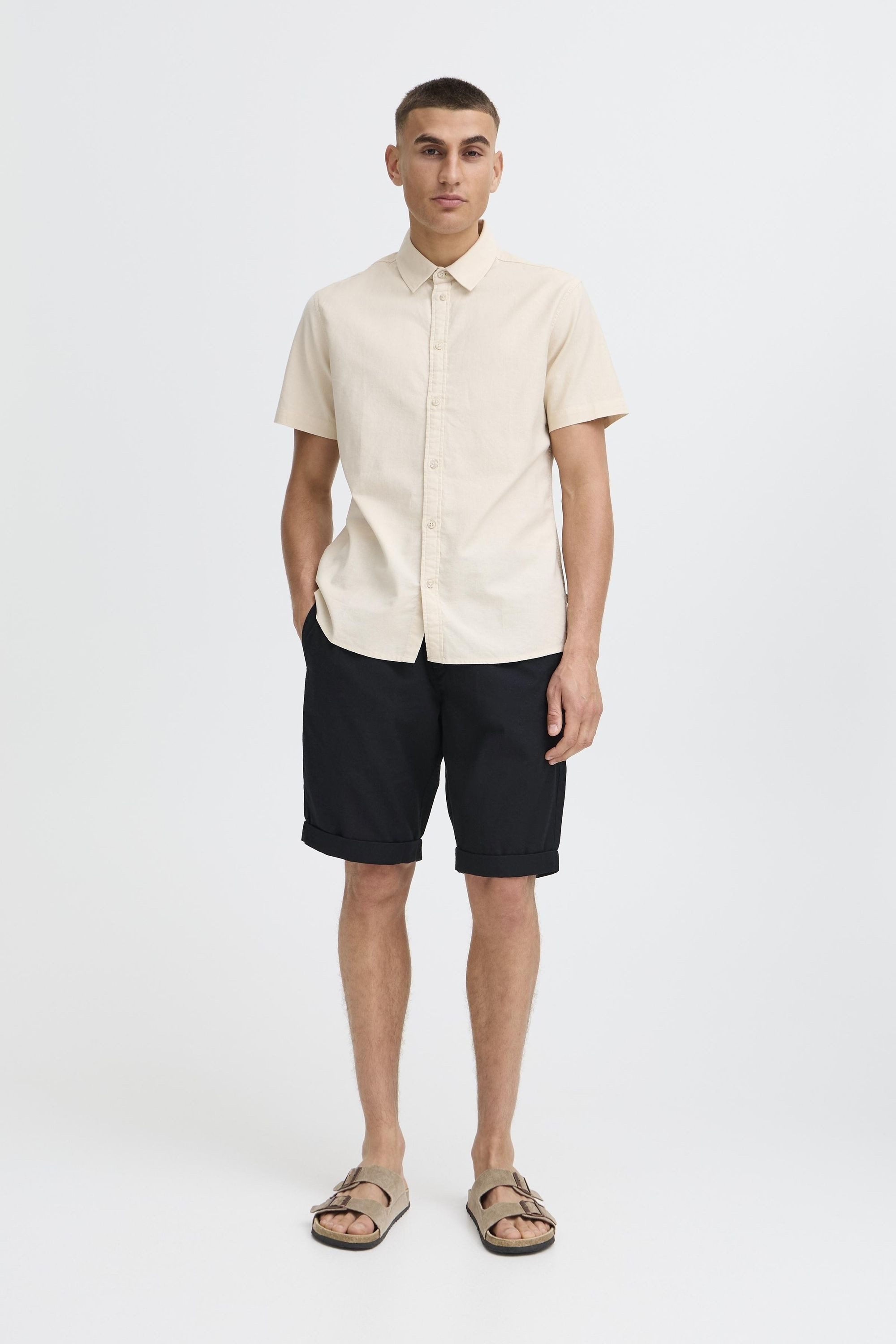 !Solid Leinenhose SDLinau Bequeme Shorts mit Kordelverschluss