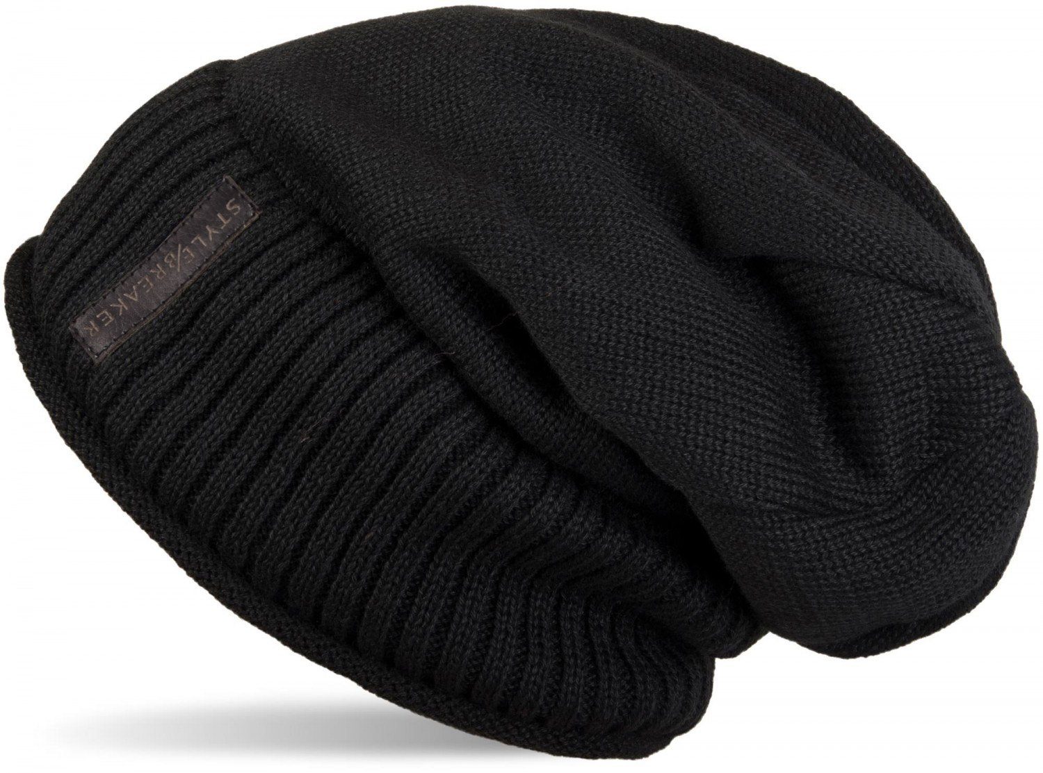 styleBREAKER Strickmütze (1-St) Feinstrick Beanie mit Teddyfleece