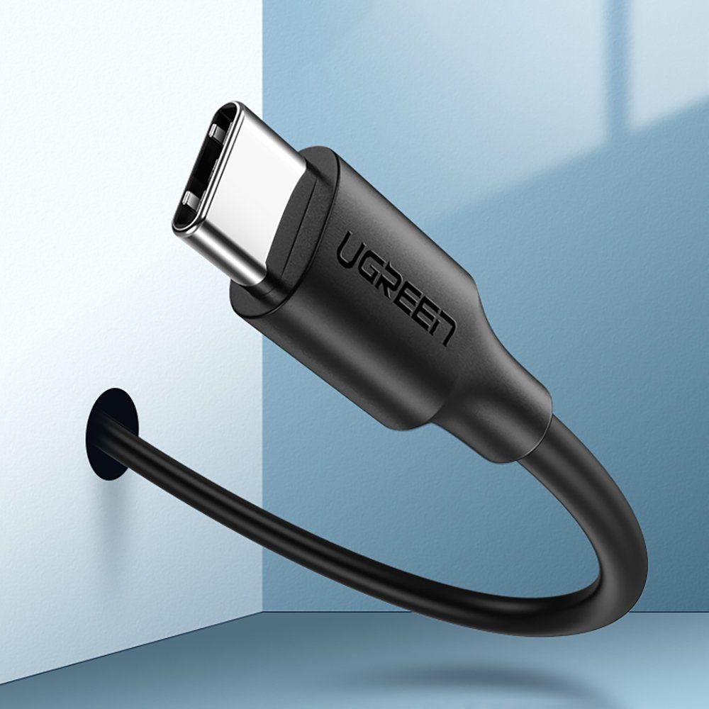 UGREEN USB-Kabel - USB Type C Schnellladekabel 3.0 3A 0,25 m schwarz USB-Adapter, 25 cm