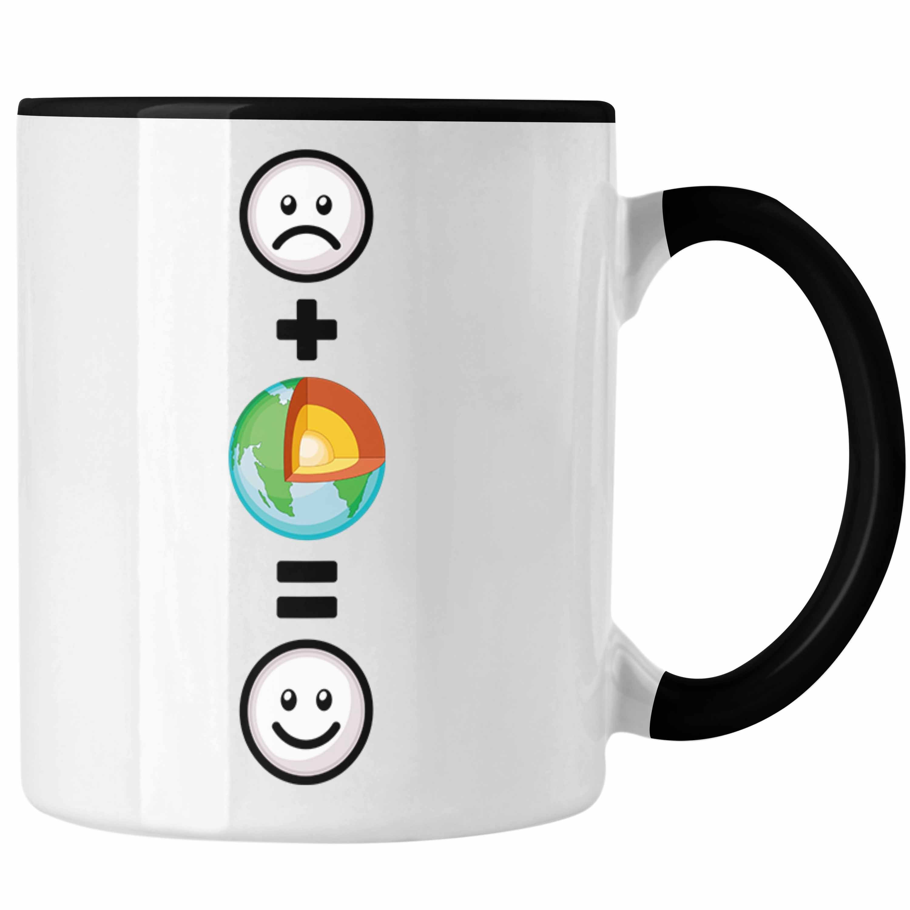 Trendation Tasse Geologe Tasse Geschenk für Geologen Lustige Geschenkidee :(Geologie Schwarz