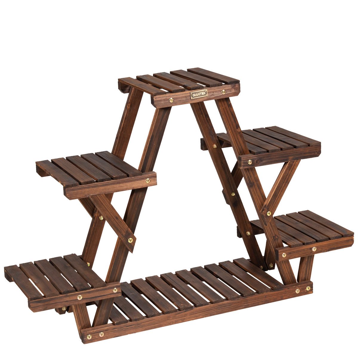 COSTWAY Blumenständer, Blumenregal mehrstöckig, 99 x 25 x 64cm günstig online kaufen