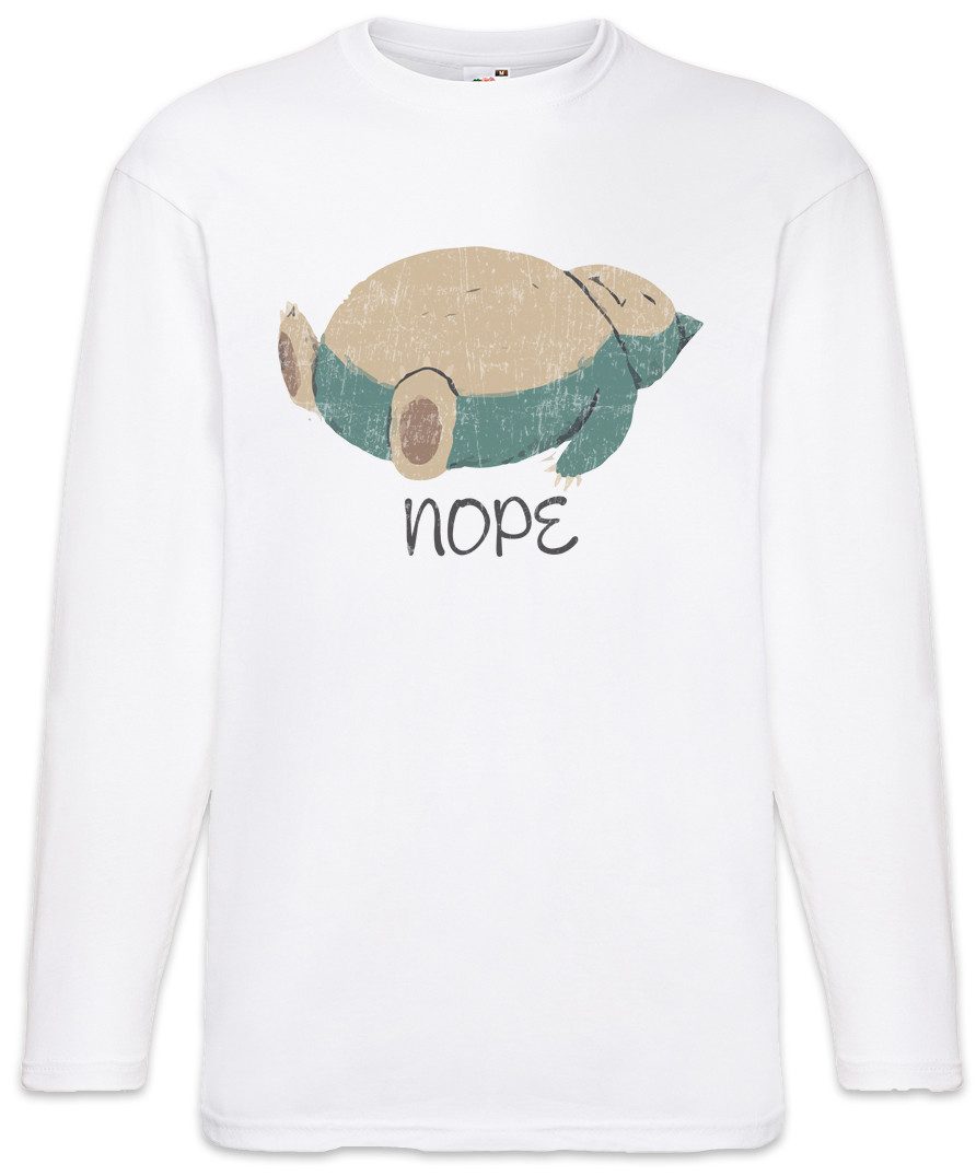 Langarmshirt Nope Langarm T-Shirt Katzen Faul Schlafen Lazy Kater Katze Cat Siesta