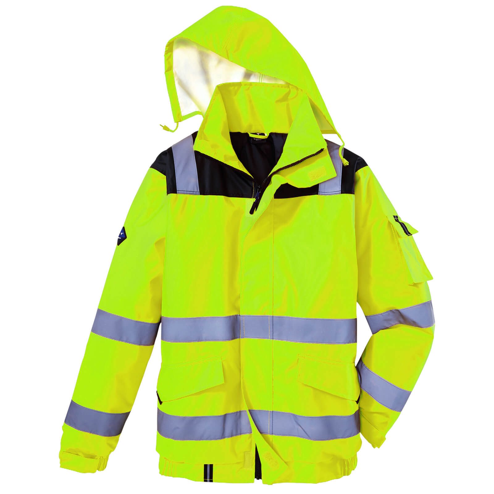 Terrax Workwear Arbeitsjacke 61158 Herren Warnschutzjacke Pilotenjacke wattiert mit Reflexstreifen – Bild 2 von 4