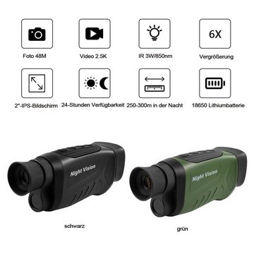 DOPWii Nachtsichtgerät Digitales Monokular Nachtsicht, 1080P wiederaufladbares Fernglas, mit Foto- und Videounterstützung für Jagd und Camping