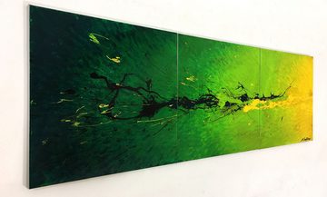 WandbilderXXL Gemälde Smashed Apple 180 x 60 cm, Abstraktes Gemälde, handgemaltes Unikat