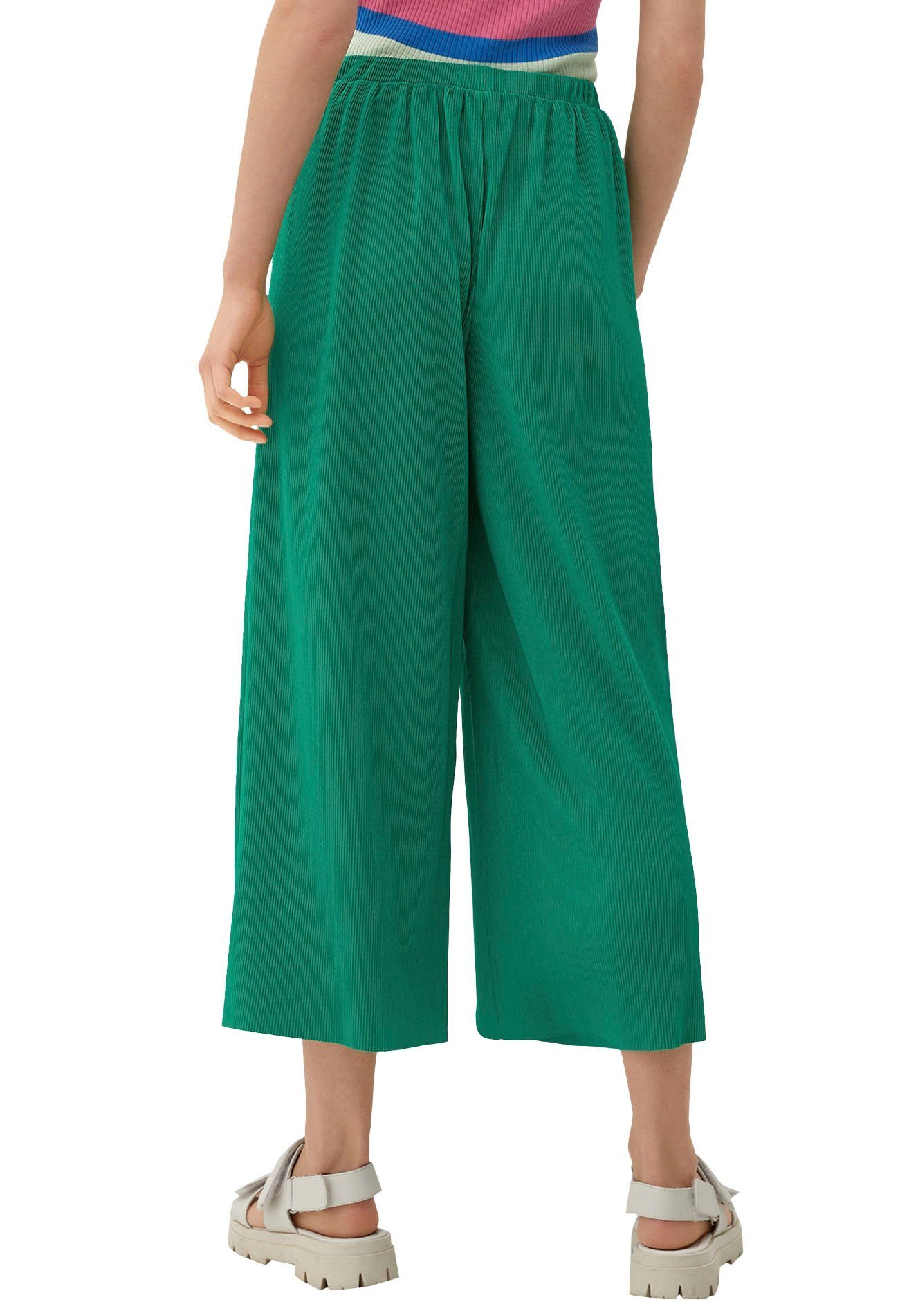 green mit Plisséefalten s.Oliver Culotte