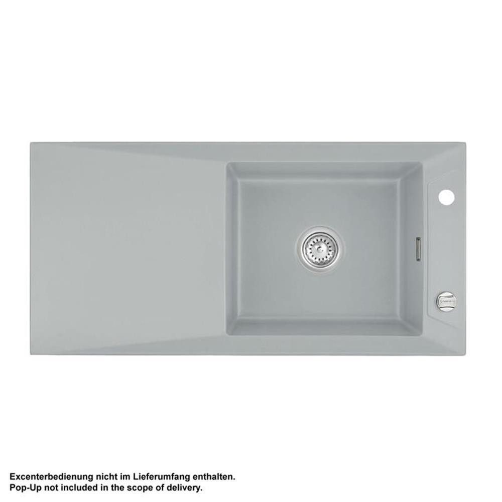 Systemceram Küchenspüle KeraDomo SIRO 100 Handbedienung Titan, 100/490 cm
