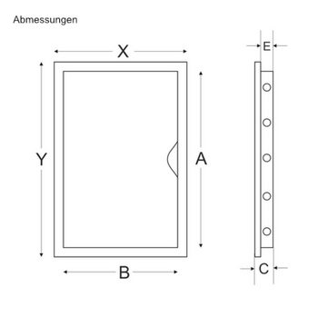 airRoxy Revisionstür Revisionsklappe Revisionstür 30/30 Weiß (1-St)