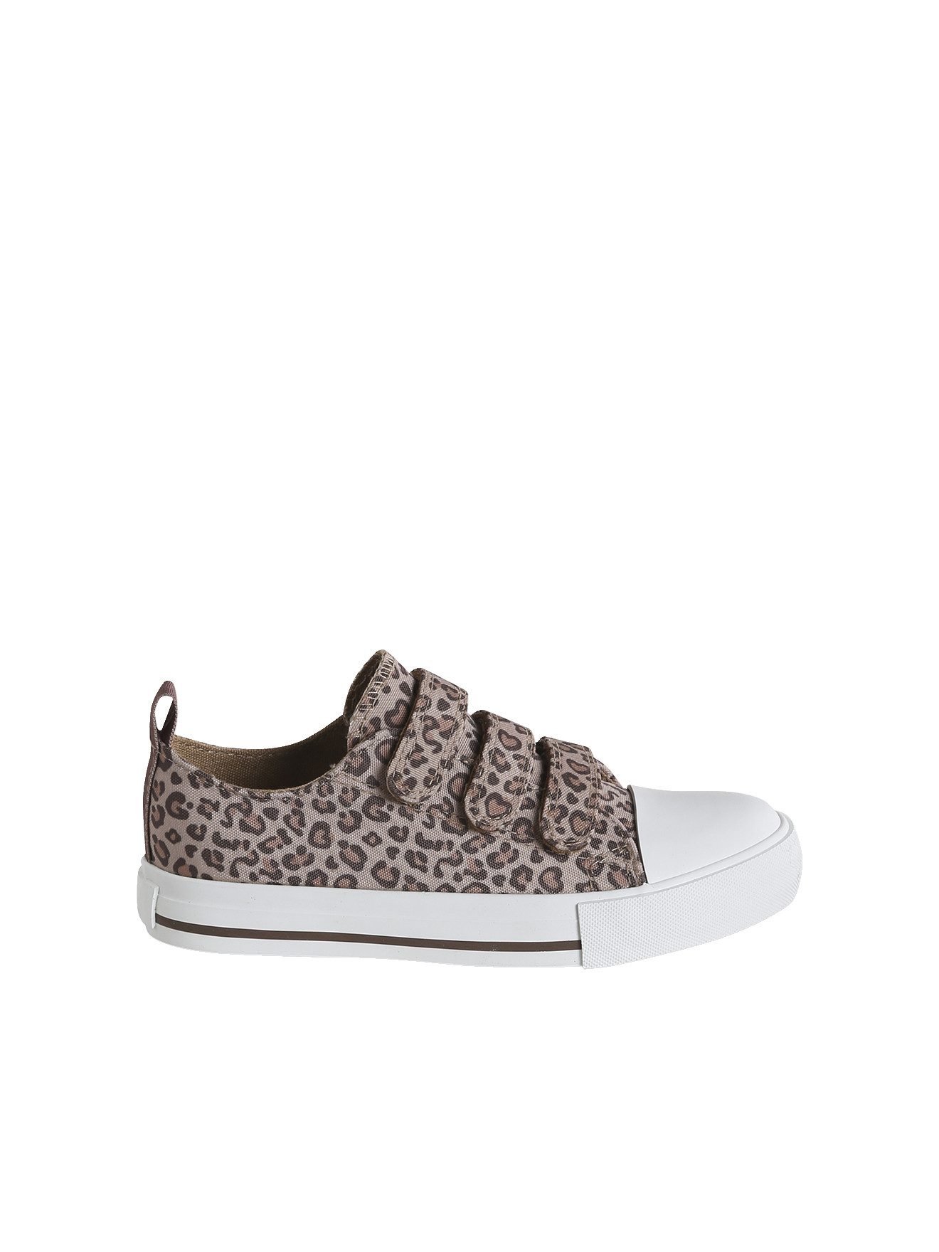 vertbaudet Kinder Stoff-Sneakers mit Leoprint und Klett Sneaker