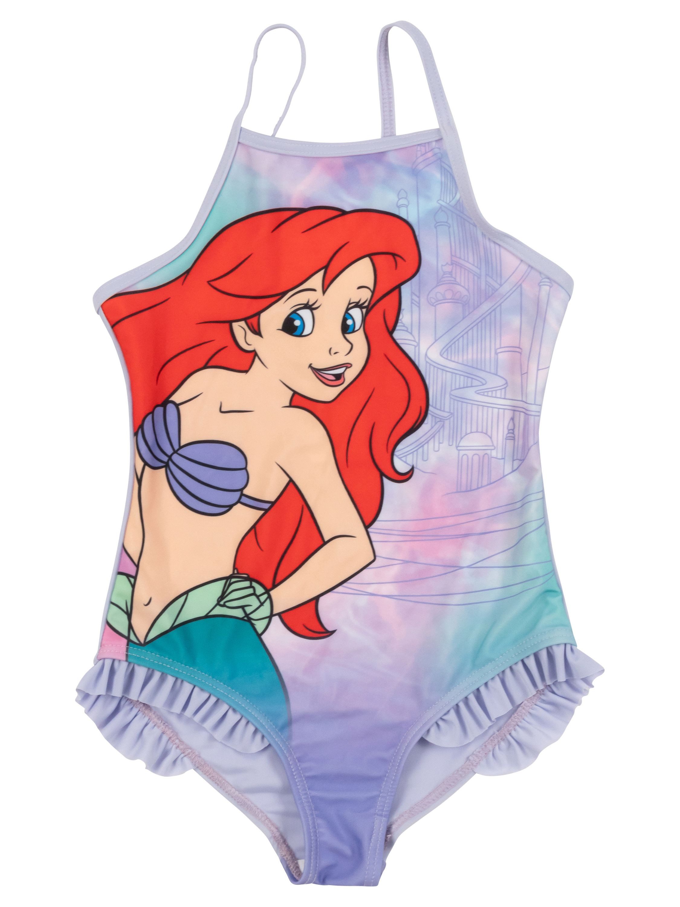 United Labels® Badeanzug Disney Arielle Badeanzug mit Rüschen Schwimmanzug Einteiler