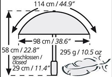 EuroSCHIRM® Taschenregenschirm light trek, Automatik, mit integriertem Kompass