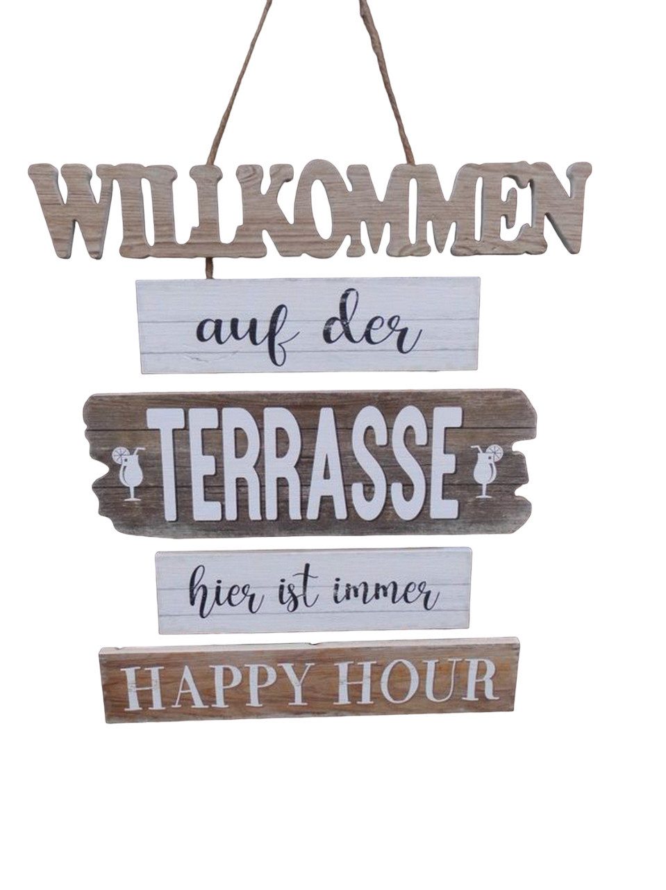 Deko-Impression Wanddekoobjekt Schild Willkommen auf der günstig online kaufen
