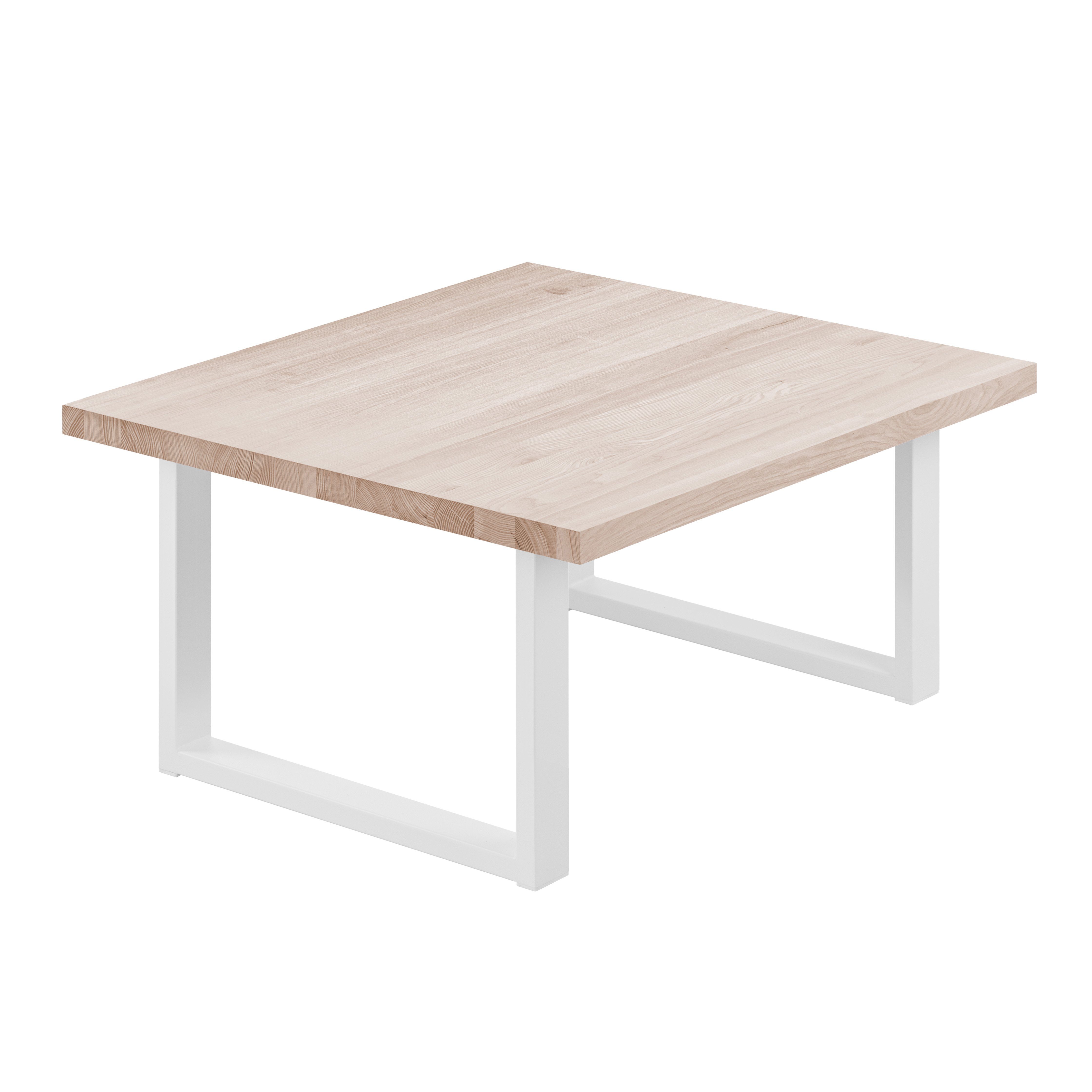 LAMO Manufaktur Esstisch Loft Küchentisch Tischplatte Massivholz inkl. Metallgestell (1 Tisch), gerade Kante