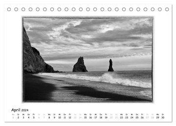 CALVENDO Wandkalender Island pur (Tischkalender 2024 DIN A5 quer), CALVENDO Monatskalender