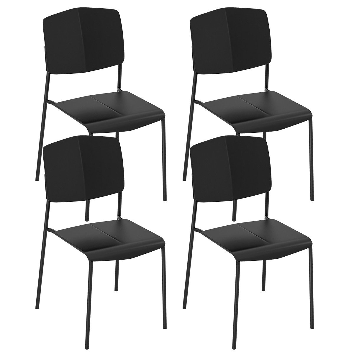 KOMFOTTEU Esszimmerstuhl (4 St), Küchenstühle Bürostühle mit PP-Sitz