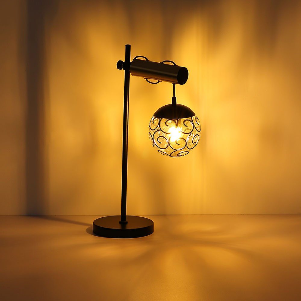 Tischleuchte, etc-shop Bürolampe Nachttischlampe LED Tischleuchte Schlafzimmerleuchte Metall