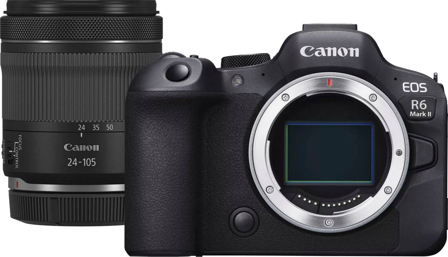 Canon EOS R6 Mark II + RF 24-105mm F4-7.1 IS STM Kit Systemkamera (RF 24-105mm F4-7.1 IS STM, 24,2 MP, Bluetooth, WLAN (Wi-Fi), Hybridkamera für Foto und Video ohne Kompromisse)