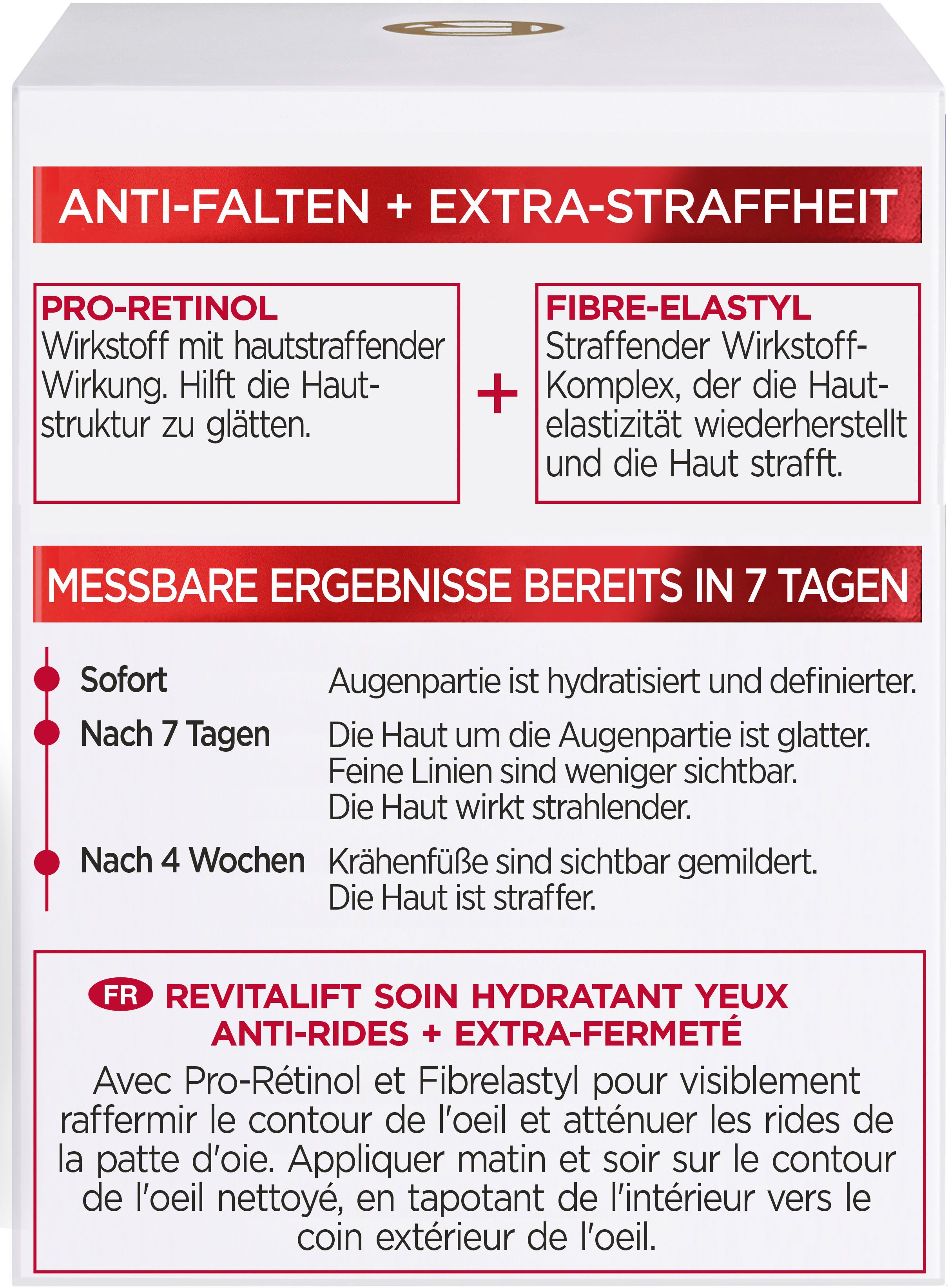 L'ORÉAL PARIS Augencreme Revitalift, mit Koffein