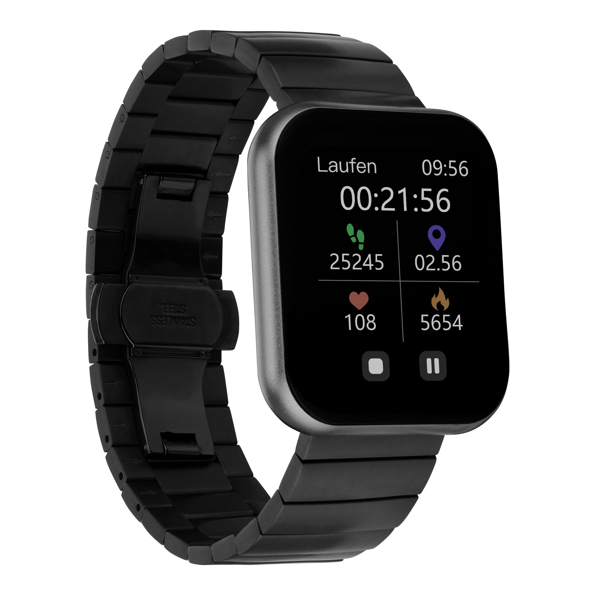 XCOAST IVE-2 Smartwatch (BxLxH: 3,8x4,4x1,1 cm/1,19 Zoll), 1-tlg., über 100 verschiedene Ziffernblätter, Nachrichtenanzeige, 7 Tage Akku, Blutdruck, Puls, Blutsauerstoff, Kalorien, 21 Sportmodi, Schlafmonitor