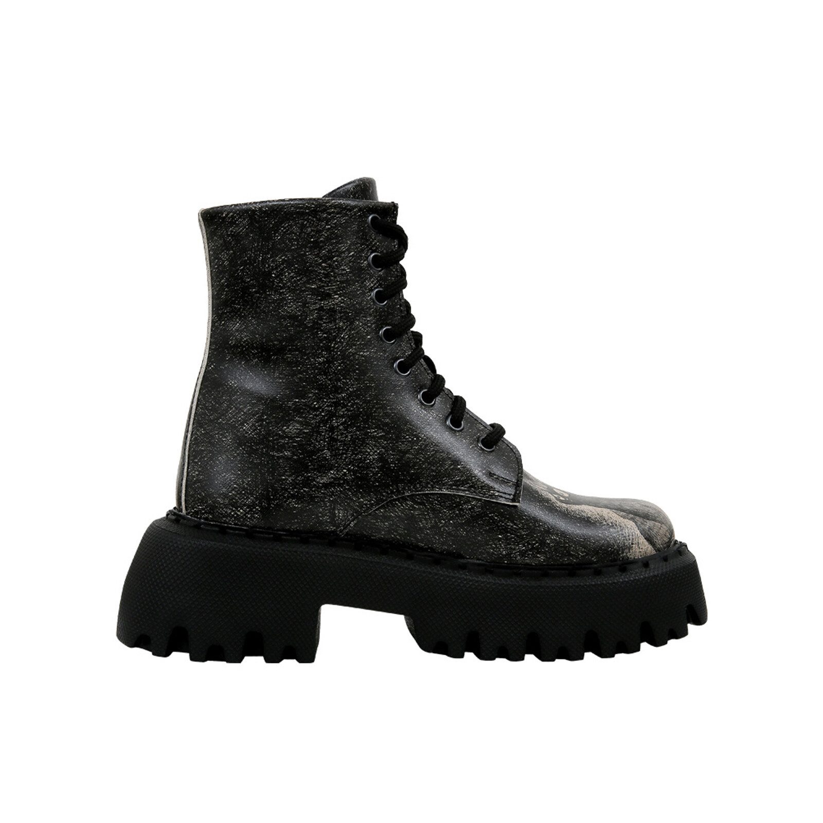 DOGO Navy Schnürstiefel Boots Agent Of Chaos Damen Stiefeletten Chelseaboots Handgefertigt
