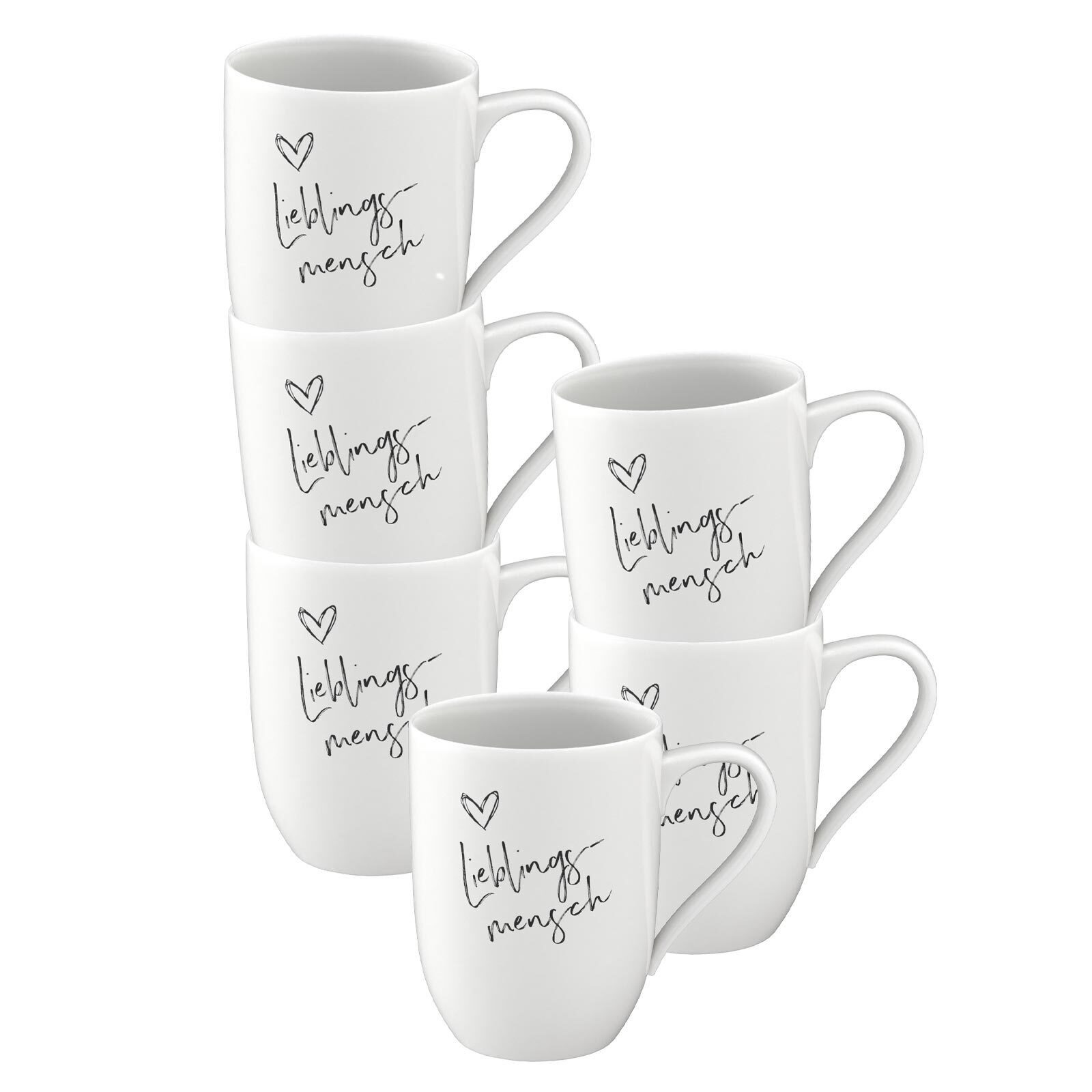 Becher Statement Becher mit Henkel 'Lieblingsmensch'