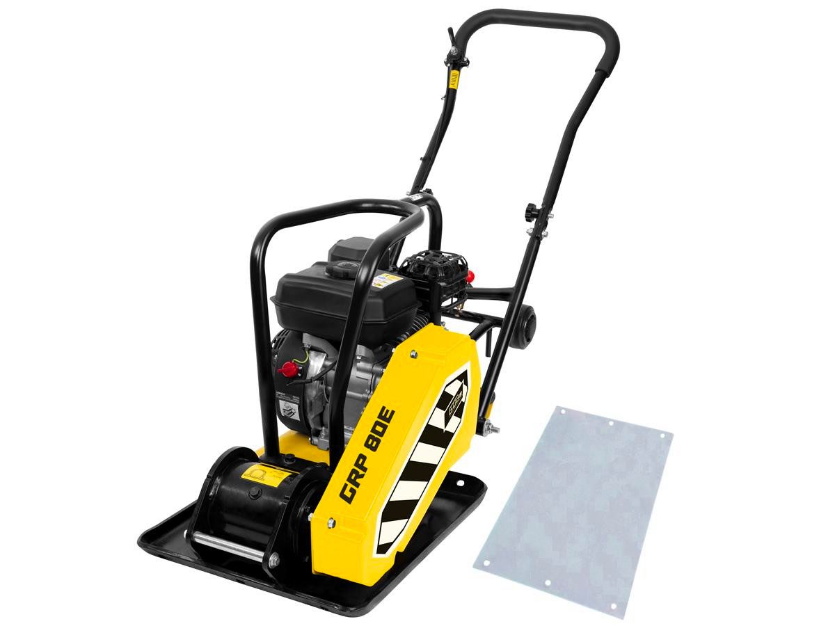 Güde Rüttelplatte GRP 80E, max. 5000 vpm, (LxB) 52x42 cm, Verdichter 5,5PS, 14kN, Fahrwerk