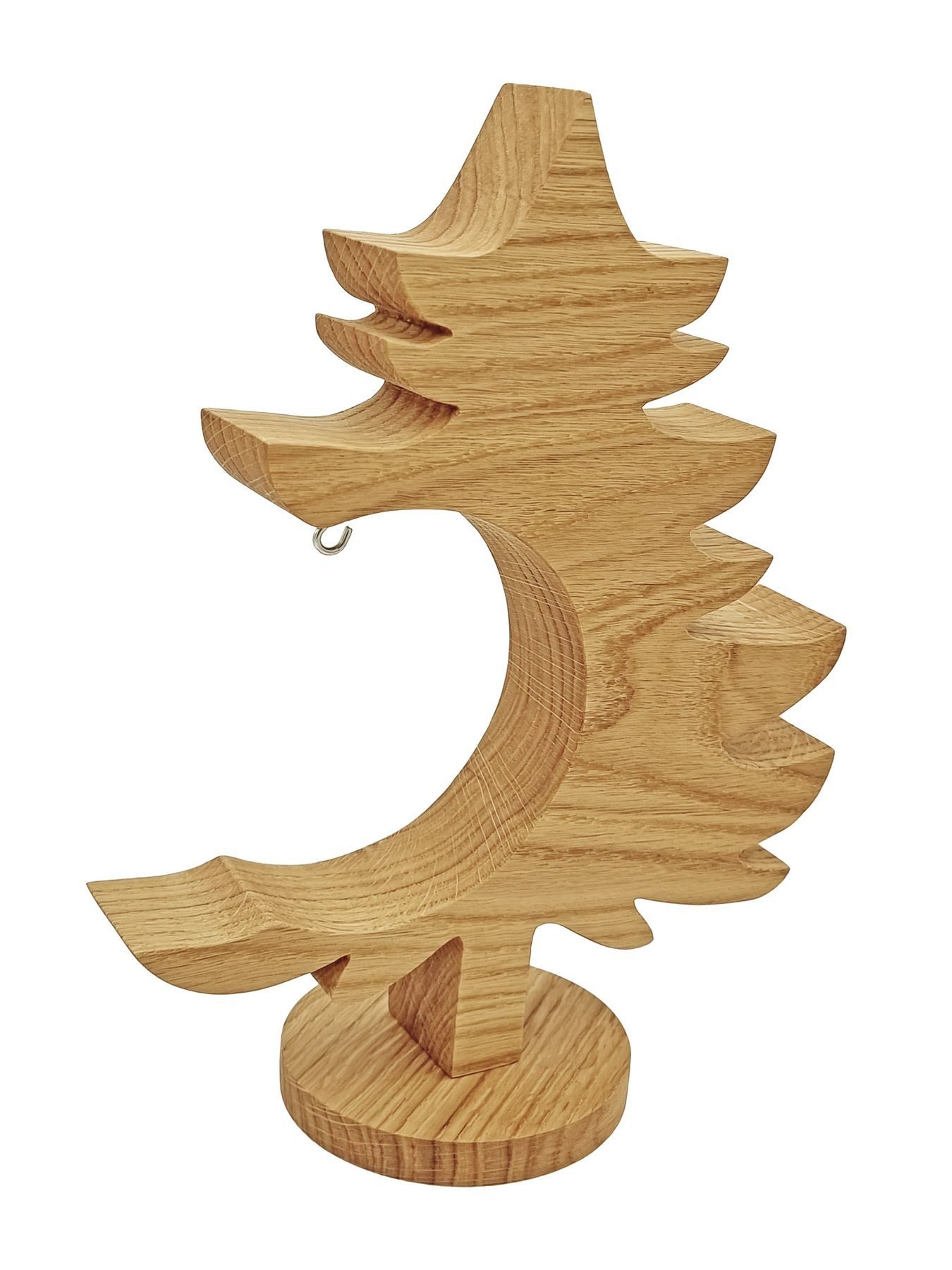 Dekoobjekt Dekobaum Dekoweihnachtsbaum Baum mit Kleinen Haken Eichenholz